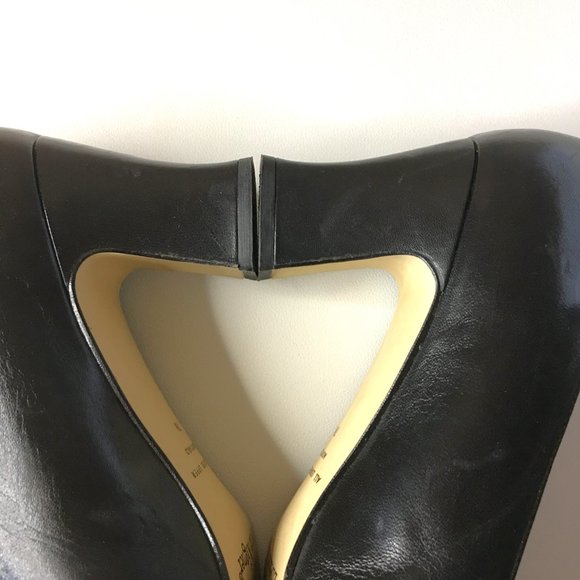 ETIENNE AIGNER Black Leather "Monte Carlo" Block Heel Pumps   7M - Picture 8 of 14